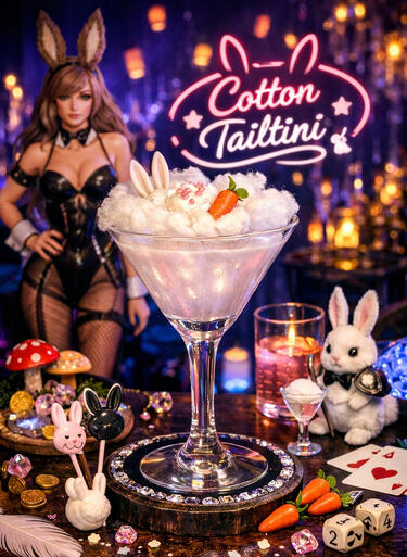 Vodka, Cranberry juice, Lemon juice, and cotton candy Item: Apple Juice - Price: 10,000G